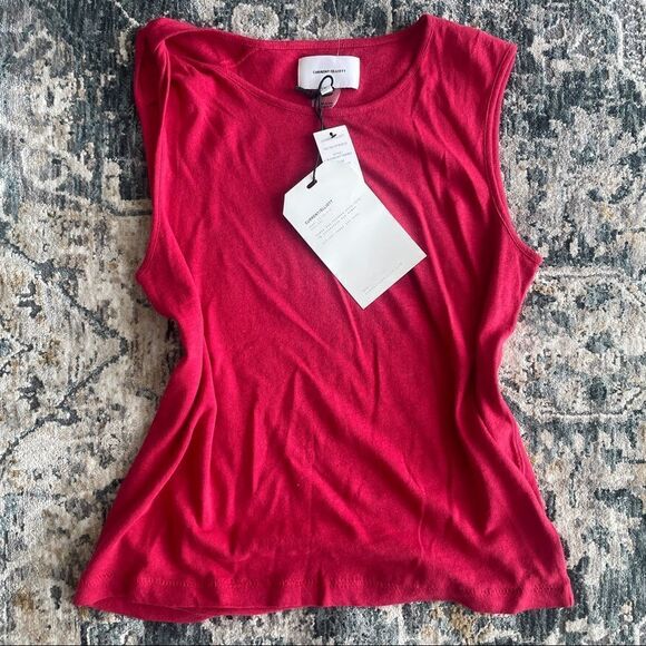 NWT Current Elliott linen cotton tied up muscle tank top - Picture 5 of 8